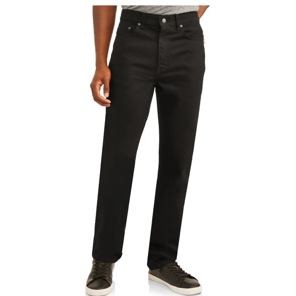 George Men's and Big Men's 100% Cotton Regular Fit Jeans size 38 X 30 Black - Picture 3 of 13